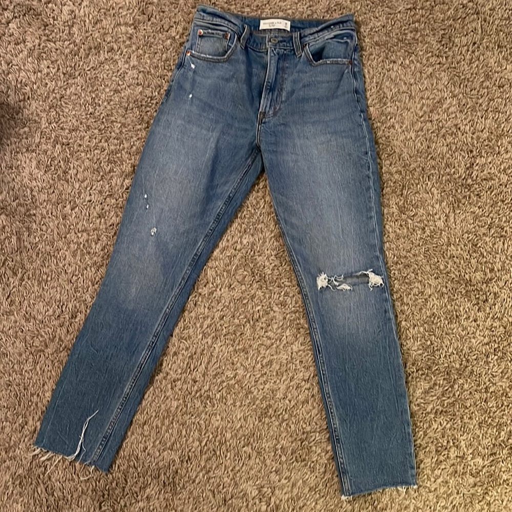 The skinny straight high rise Abercrombie Jeans